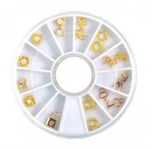 Picture of Elegant Wheel Rhinestones Nail Decorations Nail Decor