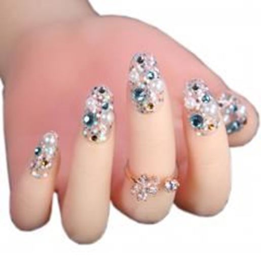 Picture of Elegant Bridal Nails Decoration Art Beauty Nails False Nails for Wedding/Party/Prom, K