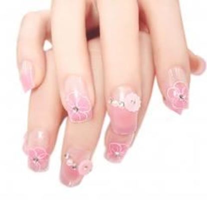 图片 Charming Wedding Bridal French Nails Fake Nail Rhinestones Nail Art Design, #12