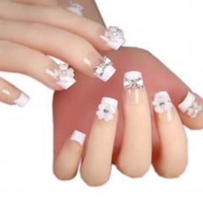 Picture of Elegant Bridal Nails Decoration Art Beauty Nails False Nails for Wedding/Party/Prom, O