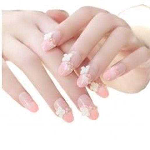 Foto de Stylish Wedding Bridal Nail Jewelry French Nails Rhinestone Nail Art False Nails, #14