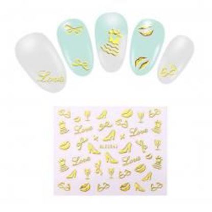 Picture of Self-adhesive DIY Nail Art Sticker for Nail Tips- 5 Sheets