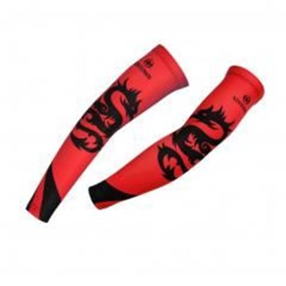 图片 Sun Protection Arm Warmer Dragon Arm Pro Quick-Dry Arm Sleeves RED, XXL