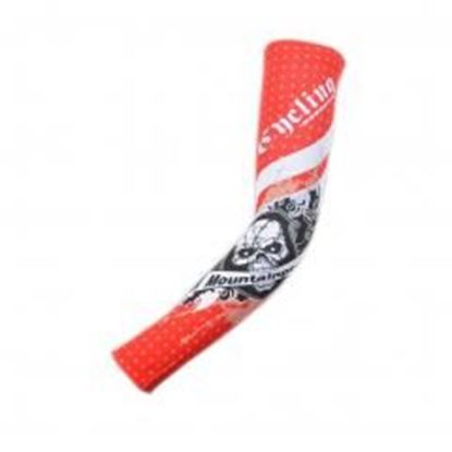 Foto de Skull Running Arm Pro Cycling Arm Warmers Sun Protective Arm Slevees Red, XL