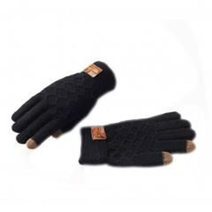 Foto de Winter Warm Gloves Men's Warm Cycling Gloves,Navy Blue,M