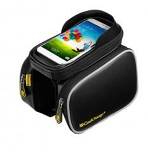 Foto de The Bicycle Saddle Pack - Tube Before Package with A Mobile Phone Bag