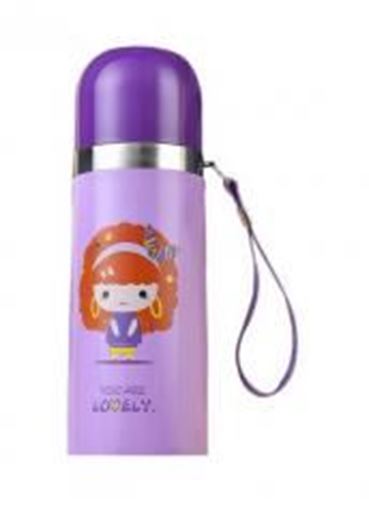 Foto de 12 Oz Stainless Steel Vacuum Flask Large Capacity Portable Cup Handsome Boy Blue