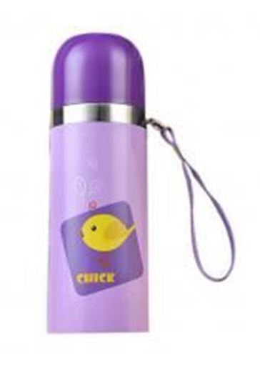 图片 12 Oz Stainless Steel Vacuum Flask Large Capacity Portable Cup, Cute Girl Purple