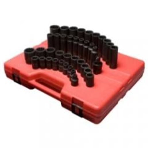 Foto de 39-Piece 1/2" Drive 12 Point Metric Master Impact Socket Set