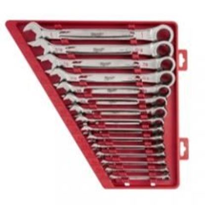 Picture of 15-Piece Ratcheting Combination Wrench Set SAE w/ MAX BITE Open-End Grip