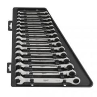 图片 15-Piece Ratcheting Combination Wrench Set - Metric w/ MAX BITE Open-End Grip