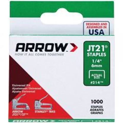 Picture of Arrow 21424 JT21 Thin Wire Staples, 1,000 pk (1/4")