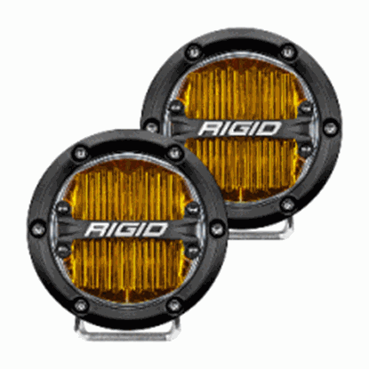 Foto de RIGID Industries 360-Series 4" SAE Fog Light - Yellow Light - Black Housing