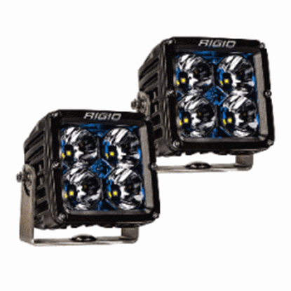 图片 RIGID Industries Radiance Pod XL - Black Case w/Blue Backlight - Pair