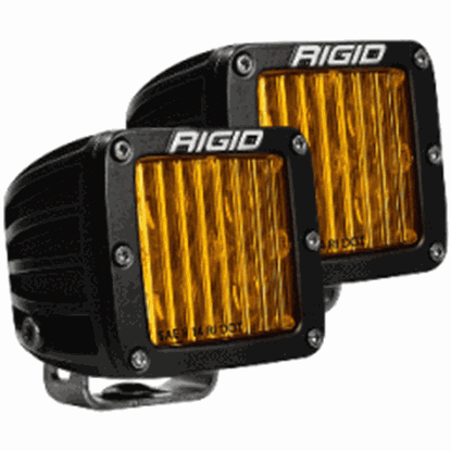 Picture of RIGID Industries D-Series SAE Compliant Fog Light - Black w/Yellow Light