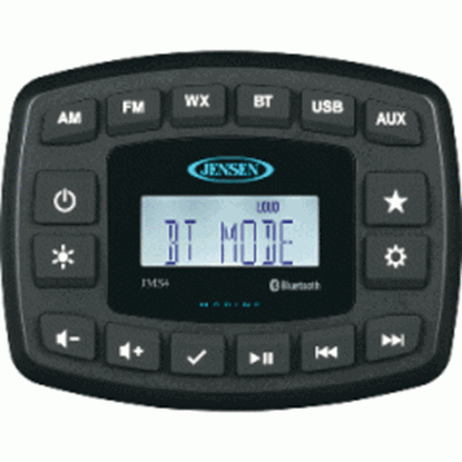 图片 JENSEN 4" JMS4RTL Waterproof Bluetooth AM/FM/WB/USB Stereo - Black