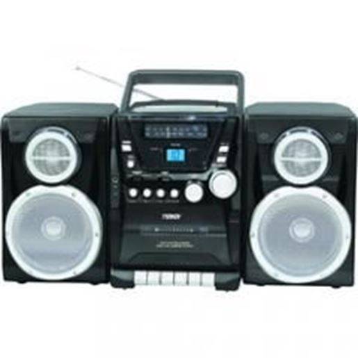 图片 Naxa Portable CD Player with AM/FM Stereo Radio Cassette Player/Recorder & Twin Detachable Speakers