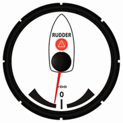 Picture of VDO Viewline Ivory Rudder Angle Indicator 3-3/8" (85mm) 12/24V - Use with VDO Sender