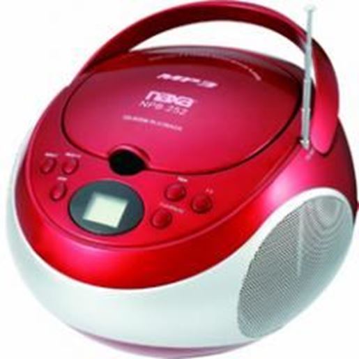 Foto de Naxa Portable MP3/CD Player with AM/FM Stereo Radio- Red