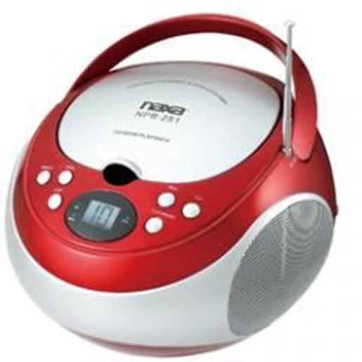 图片 Naxa Portable CD Player with AM/FM Stereo Radio- Red