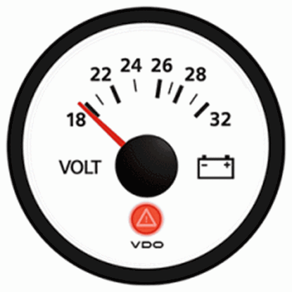 Foto de VDO Viewline Ivory 24V Voltmeter