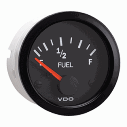 Foto de VDO Vision Black Fuel Gauge - Use with 10-184 Ohm Sender - 12V