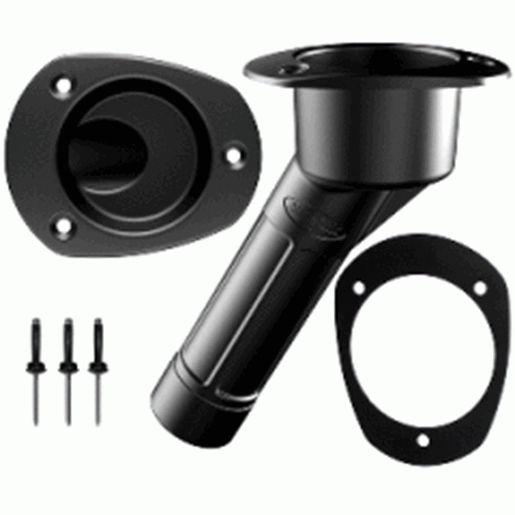 Foto de Mate Series Plastic Rod &amp; Cup Holder 30&deg; Closed w/Oval Top f/Kayaks - Black