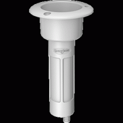 Foto de Mate Series Plastic 0&deg; Rod &amp; Cup Holder - Drain - Round Top - White