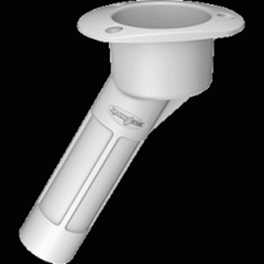 Picture of Mate Series Plastic 30&deg; Rod &amp; Cup Holder - Open - Oval Top - White