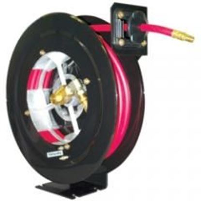 Picture of Air Hose Reel, 3/8" x 50' Hose, 300 PSI, Open Heavy Duty Metal Reel, Lightweight, Made in U.S.A.