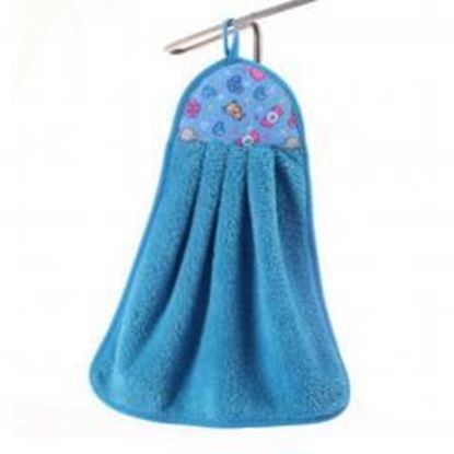 图片 Plush Kids Hanging Hand Towels, Fingertip Towels,Multipurpose,Blue