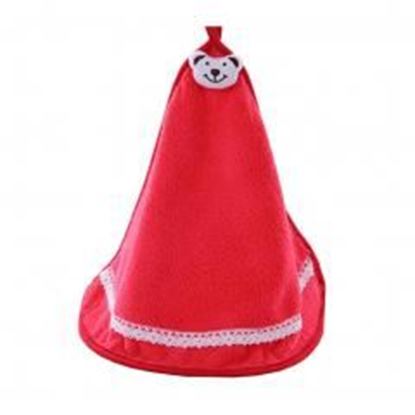 图片 Plush Kids Hanging Hand Towels, Fingertip Towels, Kitchen Toilets Toy,Red