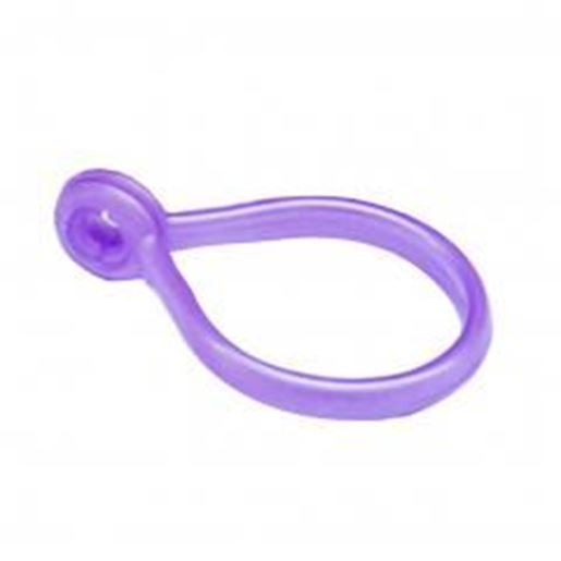 Foto de 20 PCS Curtain Rings Bathroom Accessories Shower Curtains Hooks Purple