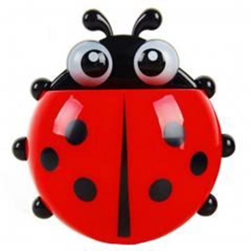 Foto de Lovely Ladybird Wall Mounted Toothpaste Toothbrush Holders Dispensers?CRed