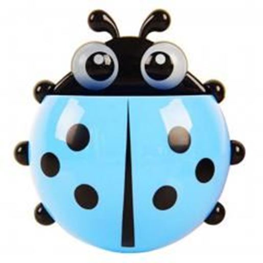 Foto de Lovely Ladybird Wall Mounted Toothpaste Toothbrush Holders Dispensers?CBlue