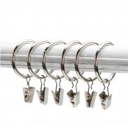 Foto de 20 PCS  Bathroom Accessories Shower Curtains Hooks Curtain Rings- D3.5CM