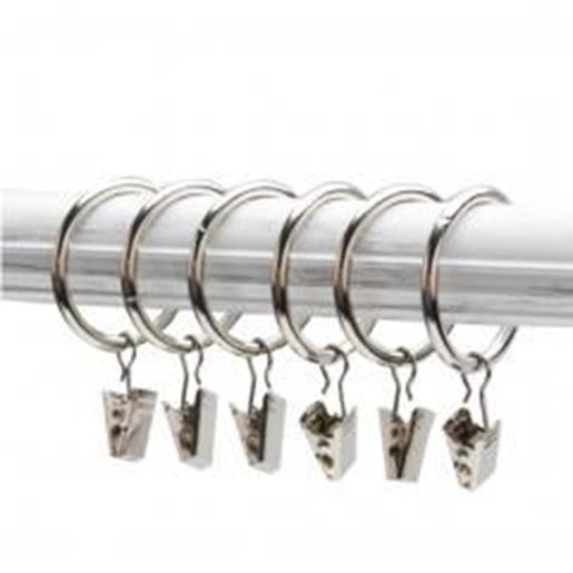 Picture of 20 PCS  Bathroom Accessories Shower Curtains Hooks Curtain Rings- D3.5CM