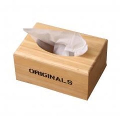 Foto de Wooden Pumping Tray Office Toilet Living Room Tissue Box Holder Cover