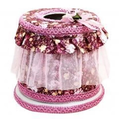 Foto de Creative Rural Lace Tissue Box Fashion Cylinder Holders-A