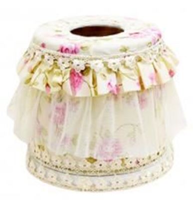 图片 Creative Rural Lace Tissue Box Fashion Cylinder Holders-C