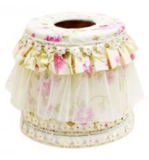 Picture of Creative Rural Lace Tissue Box Fashion Cylinder Holders-C