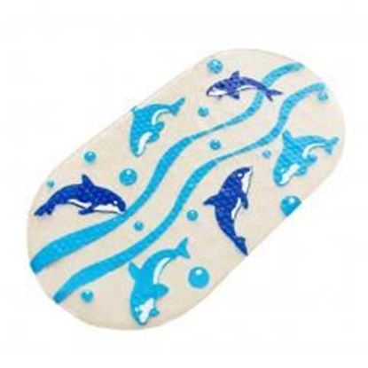 Picture of Simple Deluxe Baby Safety Slip-Resistant Bath Mat, 28" W x 15" L,Dolphin Style