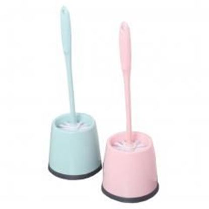 Picture of 2 Packs Bathroom Cleaning Brushes Toilet Brushes With Holders(Round)