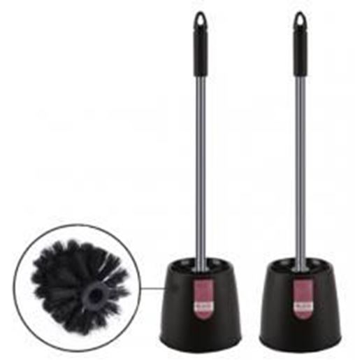 图片 2 Packs Bathroom Cleaning Dirt Brushes Durable Toilet Brushes(Green+Pink)