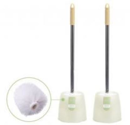 图片 2 Packs Bathroom Cleaning Dirt Brushes Durable Toilet Brushes(Green)