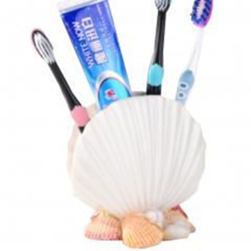 Foto de Pearl Shellfish Toothpaste Toothbrush Brush Holders Dispensers Pen Containers