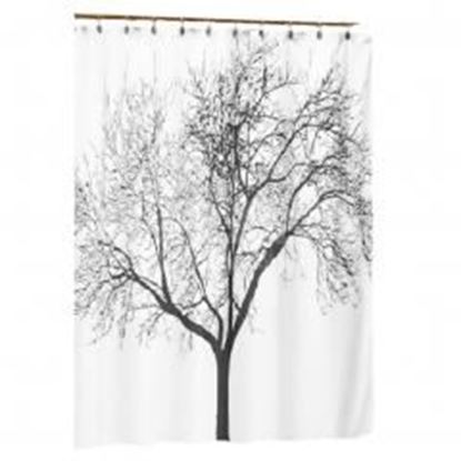 Picture of Black Tree Environmental Waterproof Shading Shower Curtains Door Curtains