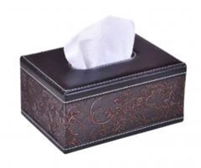 Picture of Fashion Upscale Antique Floral Print Tissue Box Decoration Tissue Holders-Black