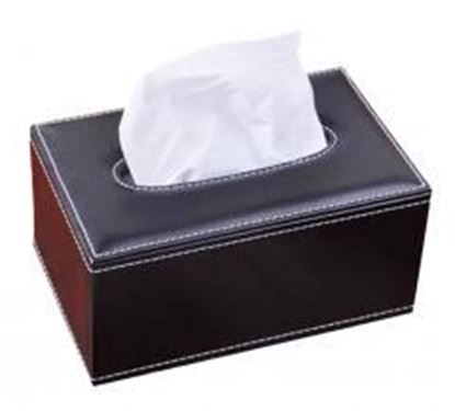 Foto de Fashion Upscale Leather Tissue Box Decoration Tissue Holders-Black