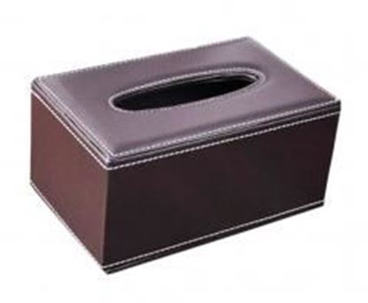 Foto de Fashion Upscale Leather Tissue Box Decoration Tissue Holders-Coffee